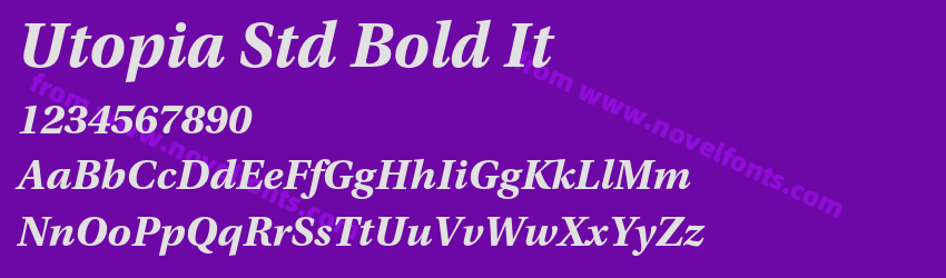 Utopia Std Bold ItPreview Utopia Std Bold ItPreview