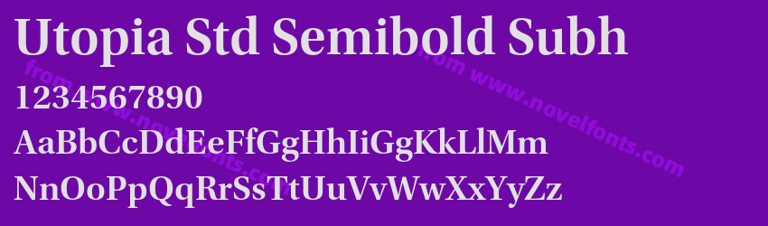 Utopia Std Semibold SubhPreview Utopia Std Semibold SubhPreview