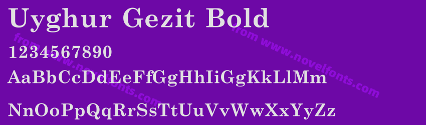 Uyghur Gezit BoldPreview Uyghur Gezit BoldPreview