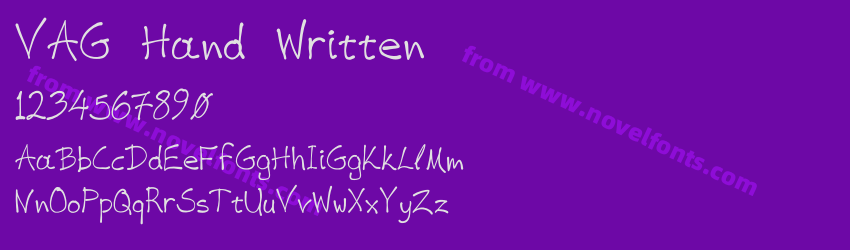 VAG Hand WrittenPreview VAG Hand WrittenPreview