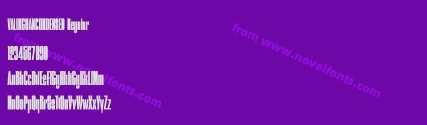 VALINGUANCONDENSED RegularPreview VALINGUANCONDENSED RegularPreview