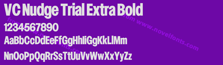 VC Nudge Trial Extra BoldPreview VC Nudge Trial Extra BoldPreview