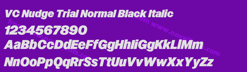 VC Nudge Trial Normal Black ItalicPreview VC Nudge Trial Normal Black ItalicPreview