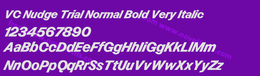 VC Nudge Trial Normal Bold Very ItalicPreview VC Nudge Trial Normal Bold Very ItalicPreview