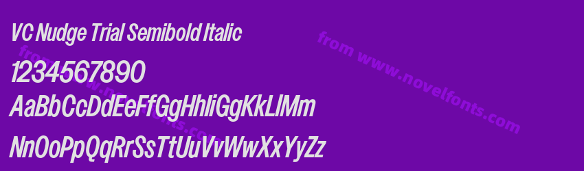 VC Nudge Trial Semibold ItalicPreview VC Nudge Trial Semibold ItalicPreview