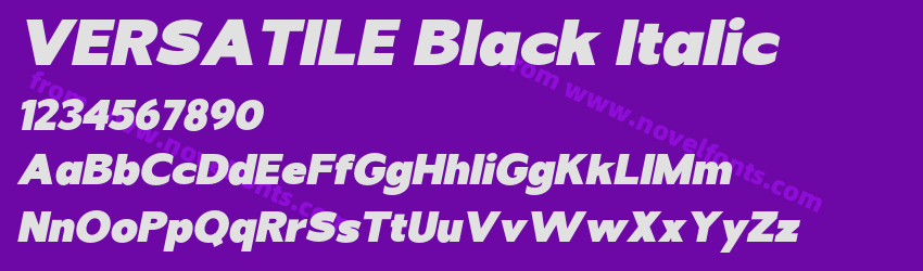 VERSATILE Black ItalicPreview VERSATILE Black ItalicPreview