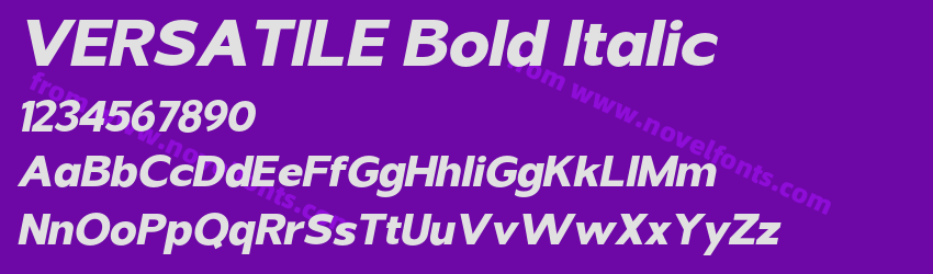 VERSATILE Bold ItalicPreview VERSATILE Bold ItalicPreview