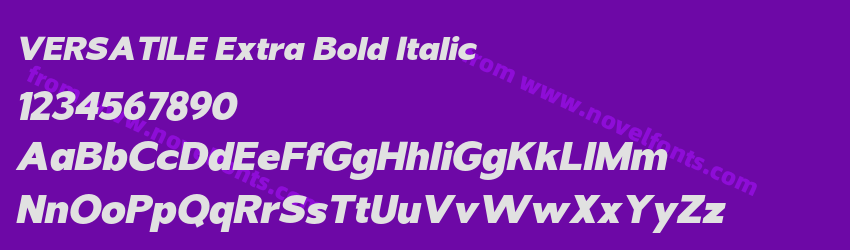 VERSATILE Extra Bold ItalicPreview VERSATILE Extra Bold ItalicPreview