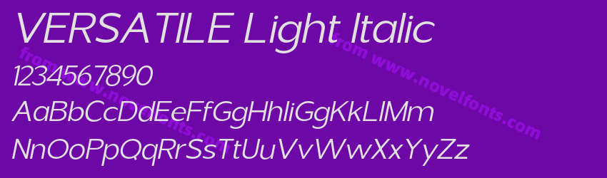 VERSATILE Light ItalicPreview VERSATILE Light ItalicPreview