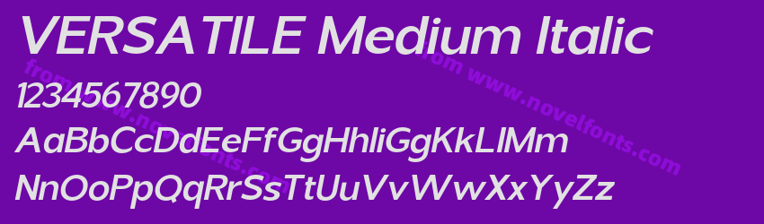 VERSATILE Medium ItalicPreview VERSATILE Medium ItalicPreview
