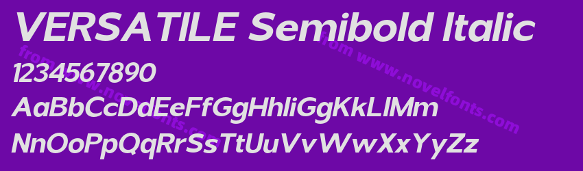VERSATILE Semibold ItalicPreview VERSATILE Semibold ItalicPreview