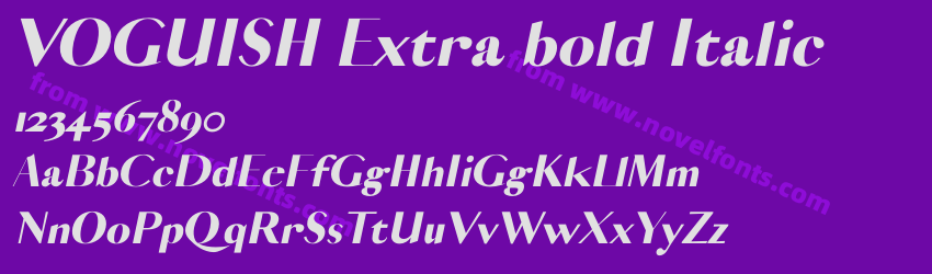 VOGUISH Extra bold ItalicPreview VOGUISH Extra bold ItalicPreview