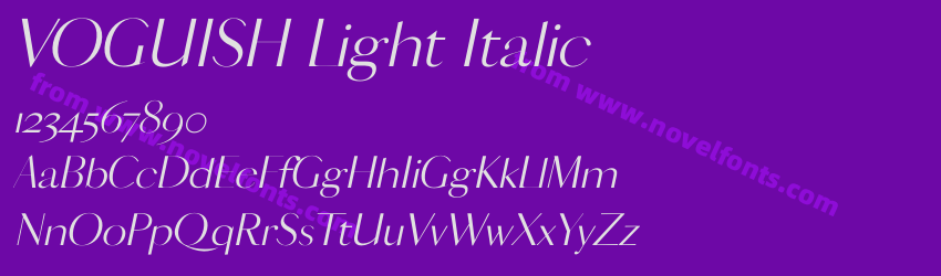 VOGUISH Light ItalicPreview VOGUISH Light ItalicPreview