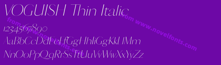 VOGUISH Thin ItalicPreview VOGUISH Thin ItalicPreview