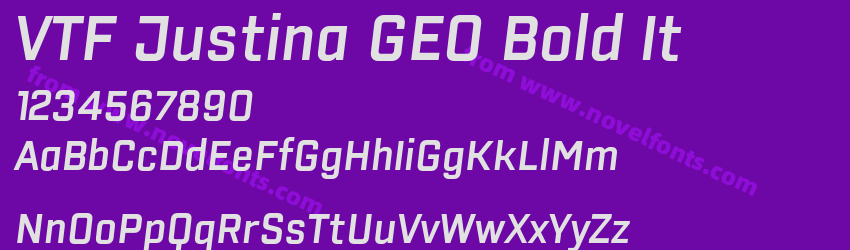VTF Justina GEO Bold ItPreview VTF Justina GEO Bold ItPreview