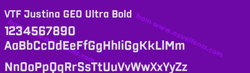 VTF Justina GEO Ultra BoldPreview VTF Justina GEO Ultra BoldPreview