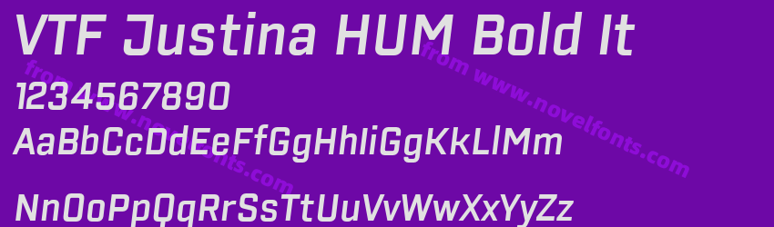 VTF Justina HUM Bold ItPreview VTF Justina HUM Bold ItPreview