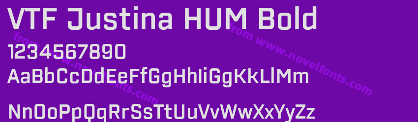 VTF Justina HUM BoldPreview VTF Justina HUM BoldPreview