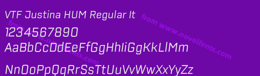 VTF Justina HUM Regular ItPreview VTF Justina HUM Regular ItPreview