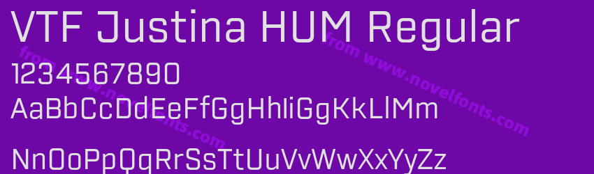 VTF Justina HUM RegularPreview VTF Justina HUM RegularPreview