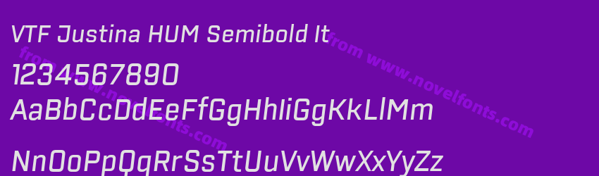 VTF Justina HUM Semibold ItPreview VTF Justina HUM Semibold ItPreview