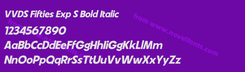 VVDS Fifties Exp S Bold ItalicPreview VVDS Fifties Exp S Bold ItalicPreview