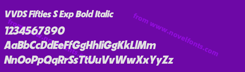 VVDS Fifties S Exp Bold ItalicPreview VVDS Fifties S Exp Bold ItalicPreview