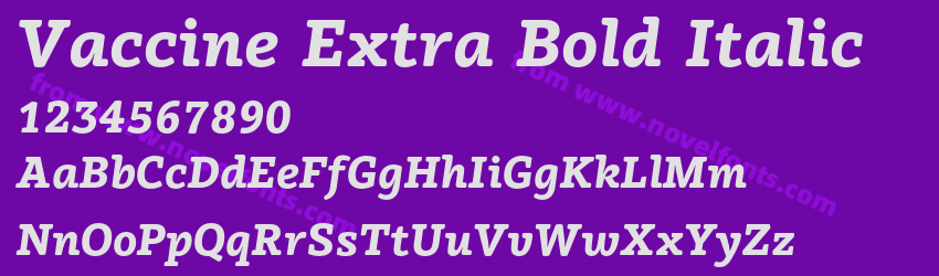 Vaccine Extra Bold ItalicPreview Vaccine Extra Bold ItalicPreview