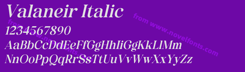 Valaneir ItalicPreview Valaneir ItalicPreview