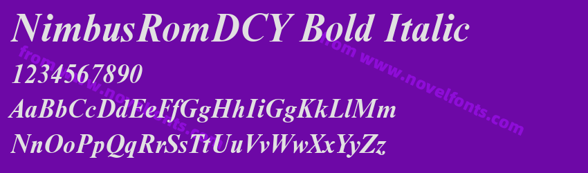 NimbusRomDCY Bold ItalicPreview