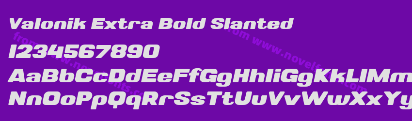 Valonik Extra Bold SlantedPreview Valonik Extra Bold SlantedPreview