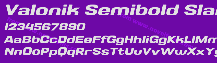 Valonik Semibold SlantedPreview Valonik Semibold SlantedPreview