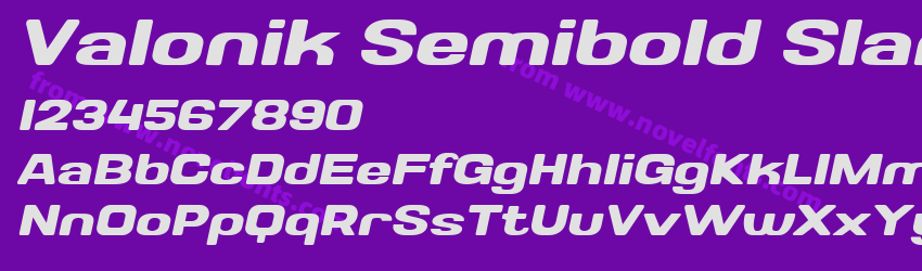 Valonik Semibold SlantedPreview Valonik Semibold SlantedPreview