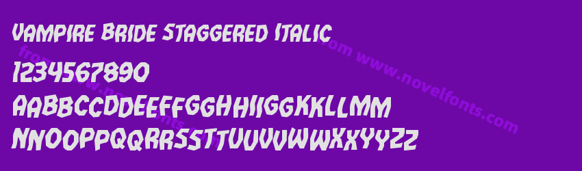 Vampire Bride Staggered ItalicPreview Vampire Bride Staggered ItalicPreview