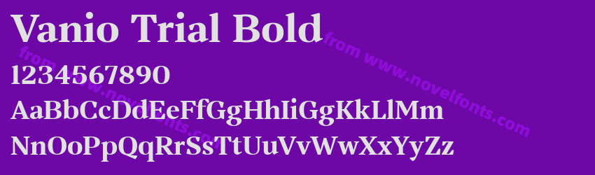 Vanio Trial BoldPreview Vanio Trial BoldPreview