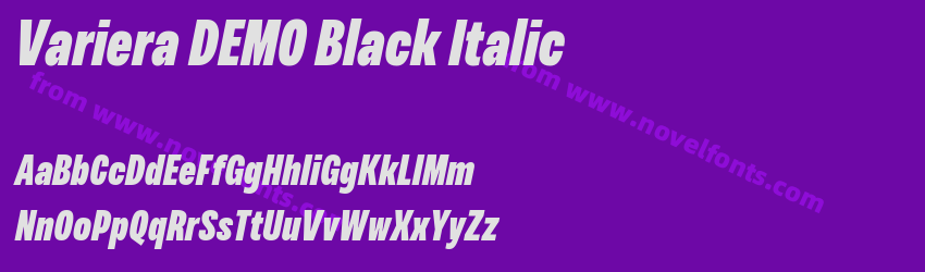 Variera DEMO Black ItalicPreview Variera DEMO Black ItalicPreview