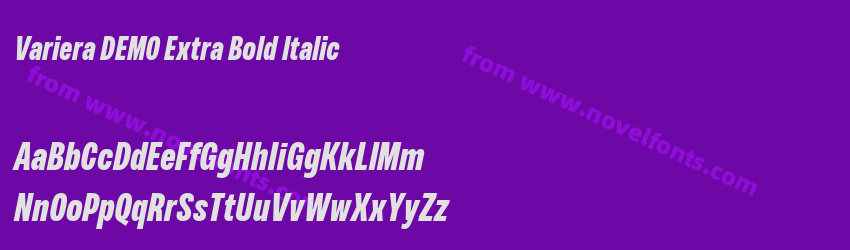 Variera DEMO Extra Bold ItalicPreview Variera DEMO Extra Bold ItalicPreview