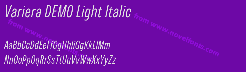 Variera DEMO Light ItalicPreview Variera DEMO Light ItalicPreview