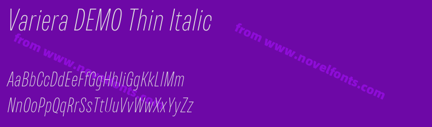 Variera DEMO Thin ItalicPreview Variera DEMO Thin ItalicPreview