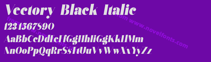 Vectory Black ItalicPreview Vectory Black ItalicPreview