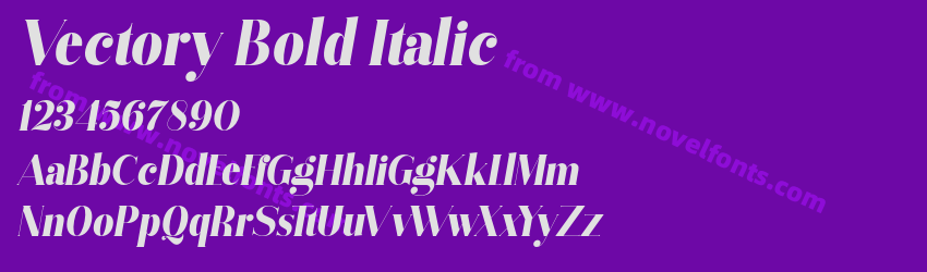 Vectory Bold ItalicPreview Vectory Bold ItalicPreview