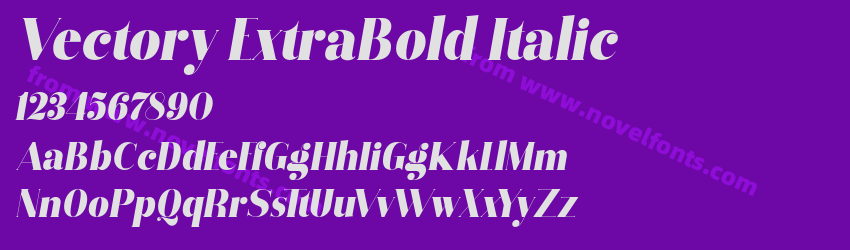 Vectory ExtraBold ItalicPreview Vectory ExtraBold ItalicPreview
