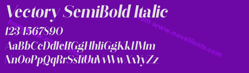 Vectory SemiBold ItalicPreview