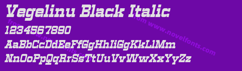 Vegelinu Black ItalicPreview Vegelinu Black ItalicPreview