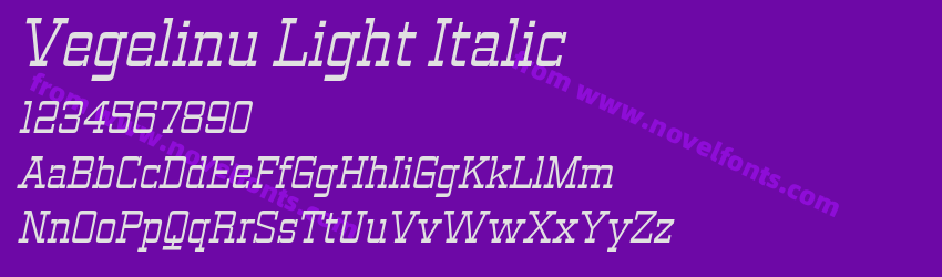 Vegelinu Light ItalicPreview Vegelinu Light ItalicPreview