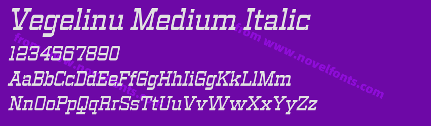 Vegelinu Medium ItalicPreview Vegelinu Medium ItalicPreview