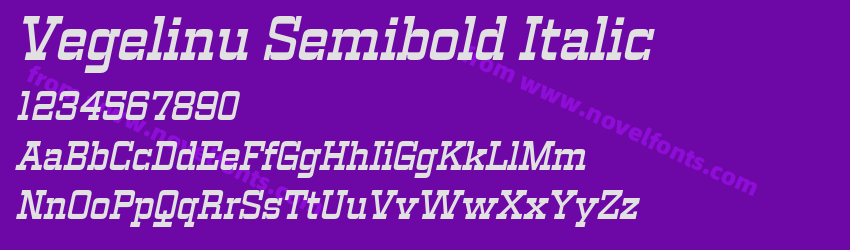 Vegelinu Semibold ItalicPreview Vegelinu Semibold ItalicPreview