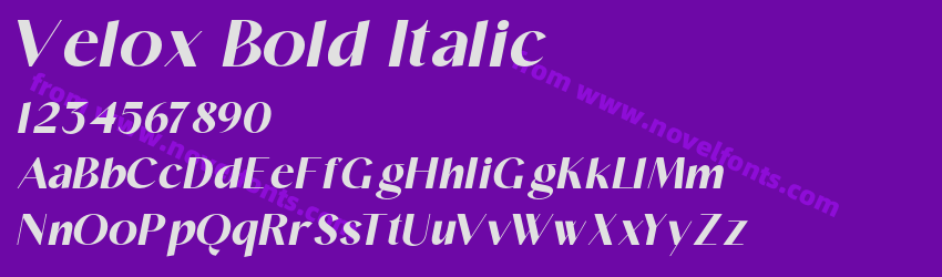 Velox Bold ItalicPreview Velox Bold ItalicPreview