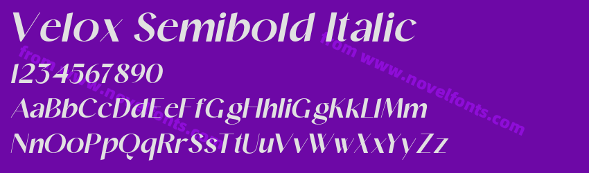 Velox Semibold ItalicPreview Velox Semibold ItalicPreview