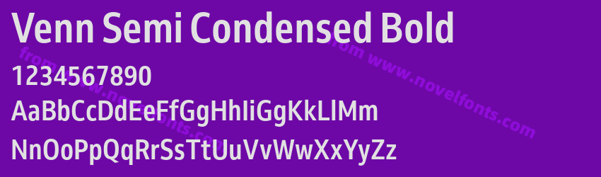 Venn Semi Condensed BoldPreview Venn Semi Condensed BoldPreview